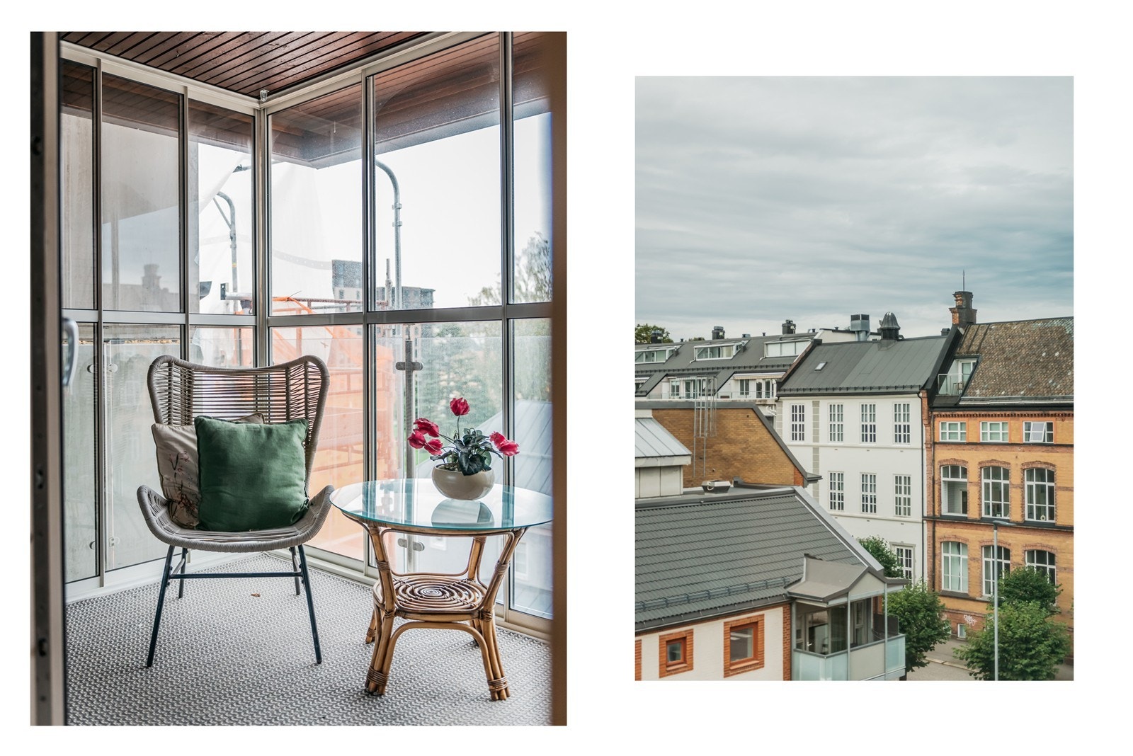 Dersom man ønsker kan man åpne veggen for å føle mer på været utenfor Galleribilde