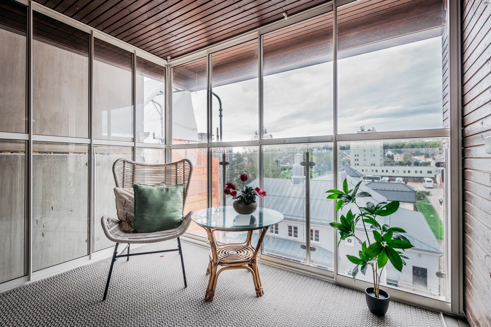 Du har også en innglasset balkong Galleribilde