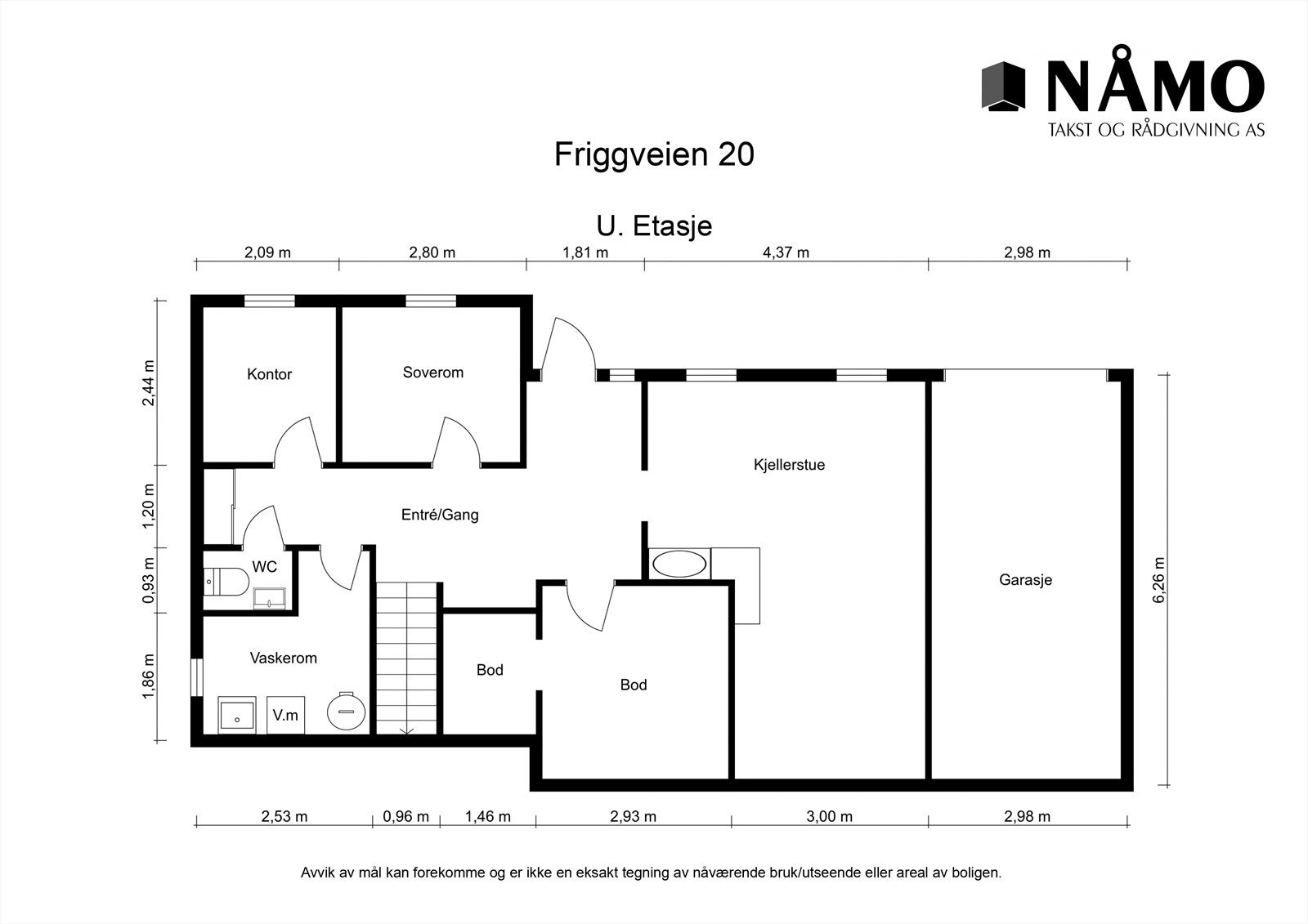 Plantegning underetasje. Galleribilde
