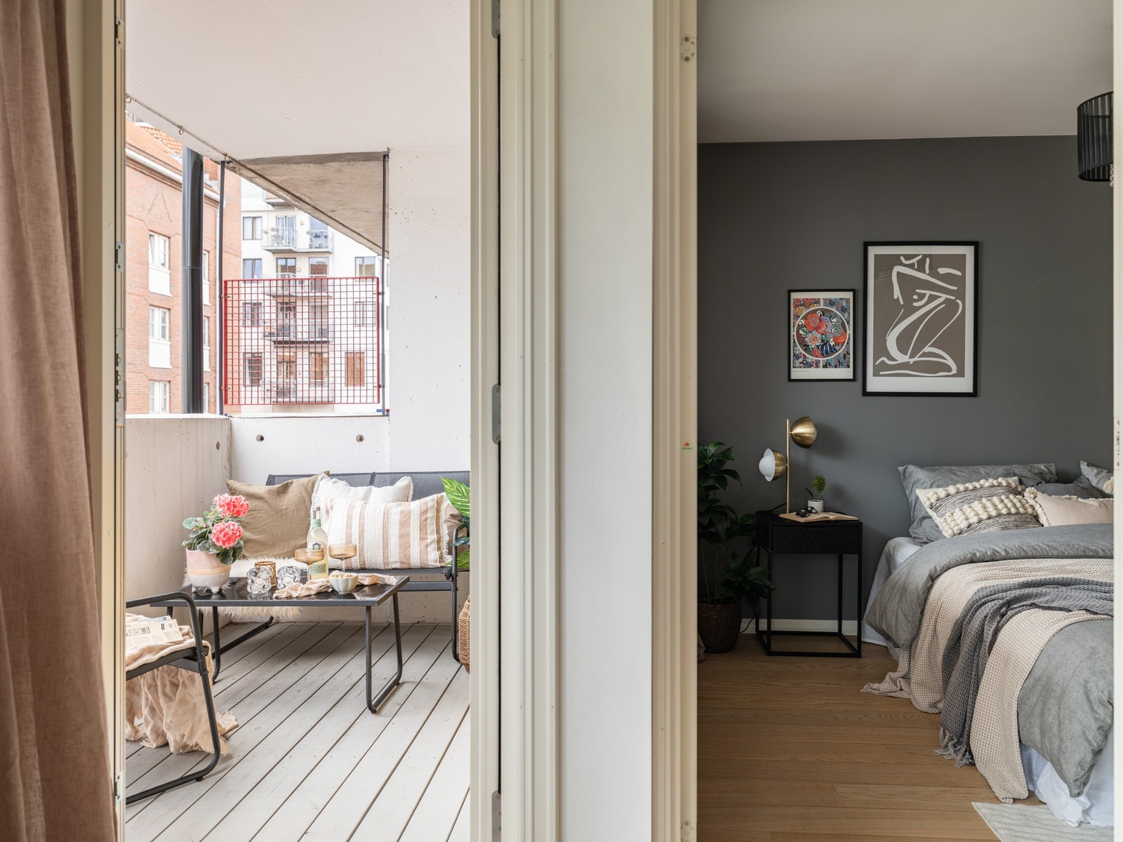 Enkel adgang til leilighetens balkong. Galleribilde