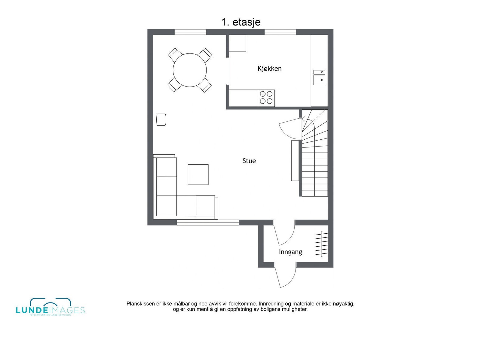 Planskisse 1. etasje - ikke målbar Galleribilde