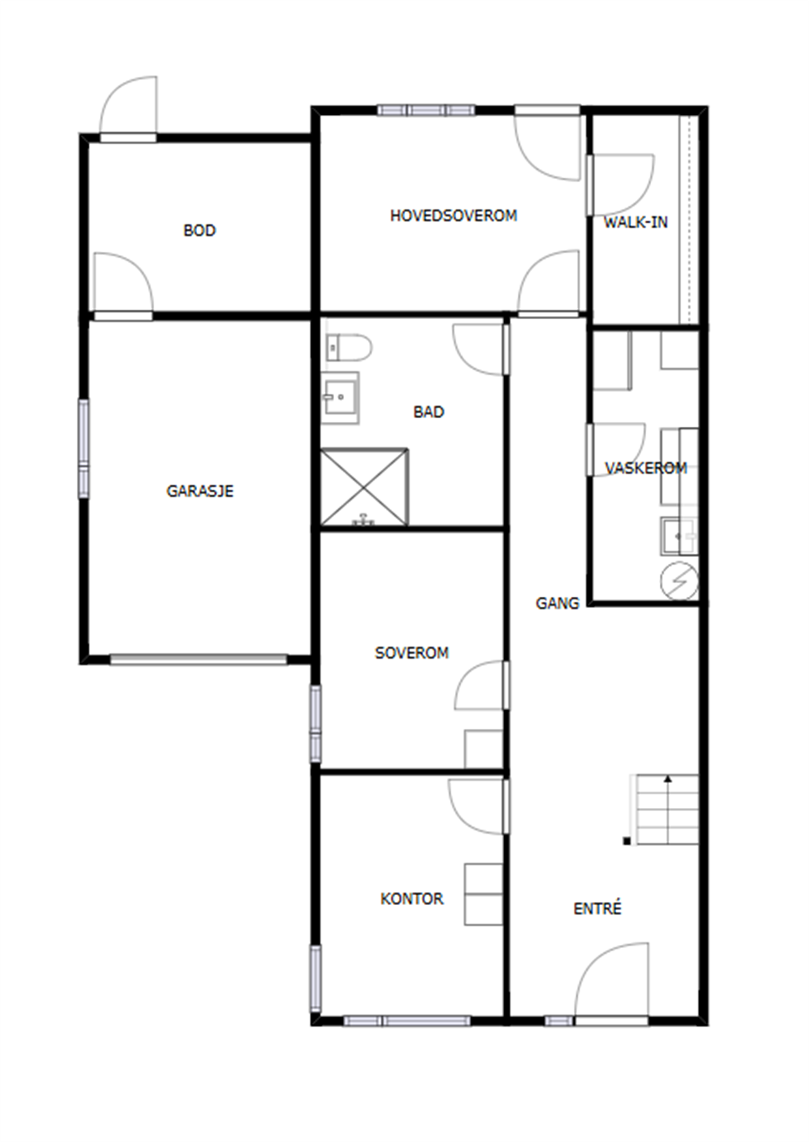 Veiledende skisse av første etasje. Galleribilde