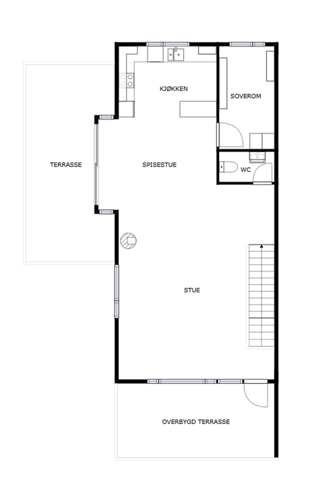 Veiledende skisse av andre etasje. Galleribilde