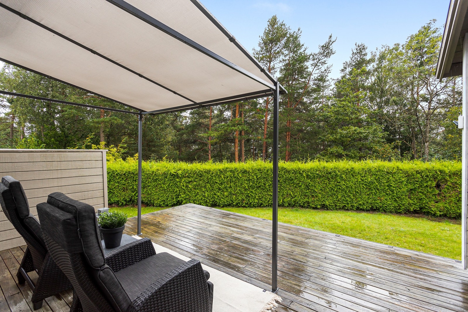 Masse sol på begge sider av boligen Galleribilde