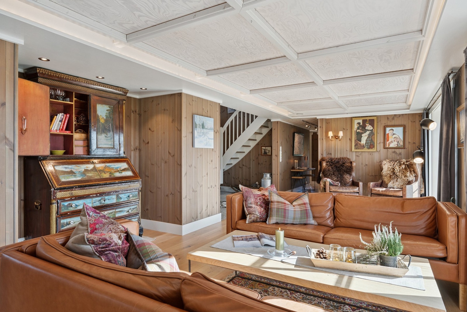 Lune fargevalg gjennomgående i hele hytta Galleribilde