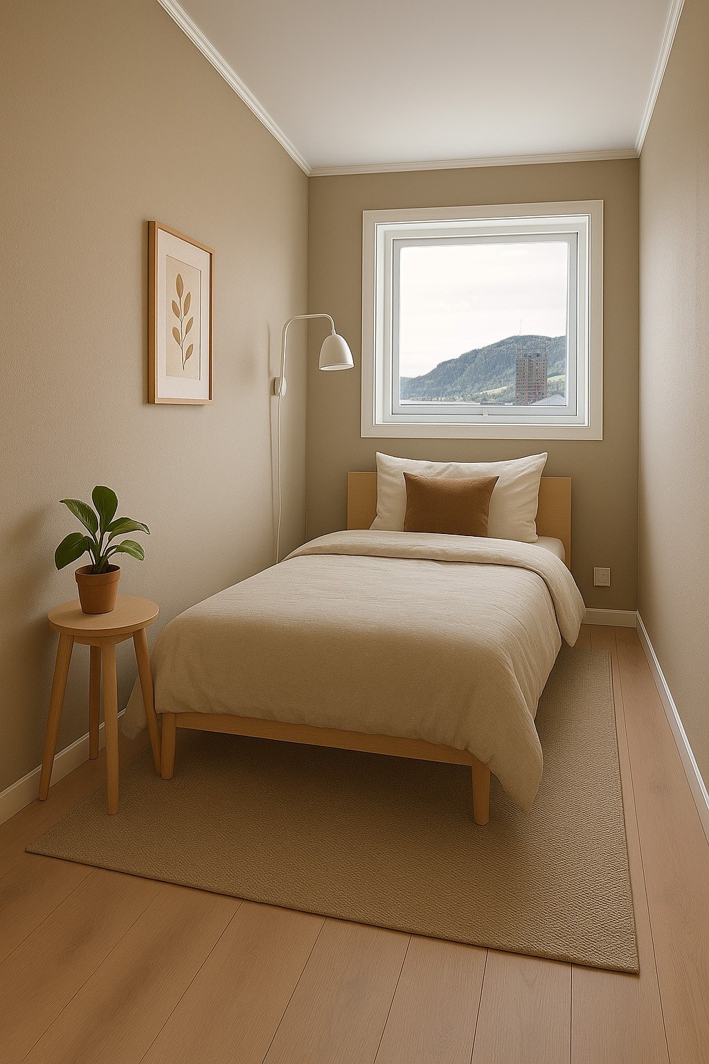 Soverom. Rommet er digitalt stylet. Galleribilde