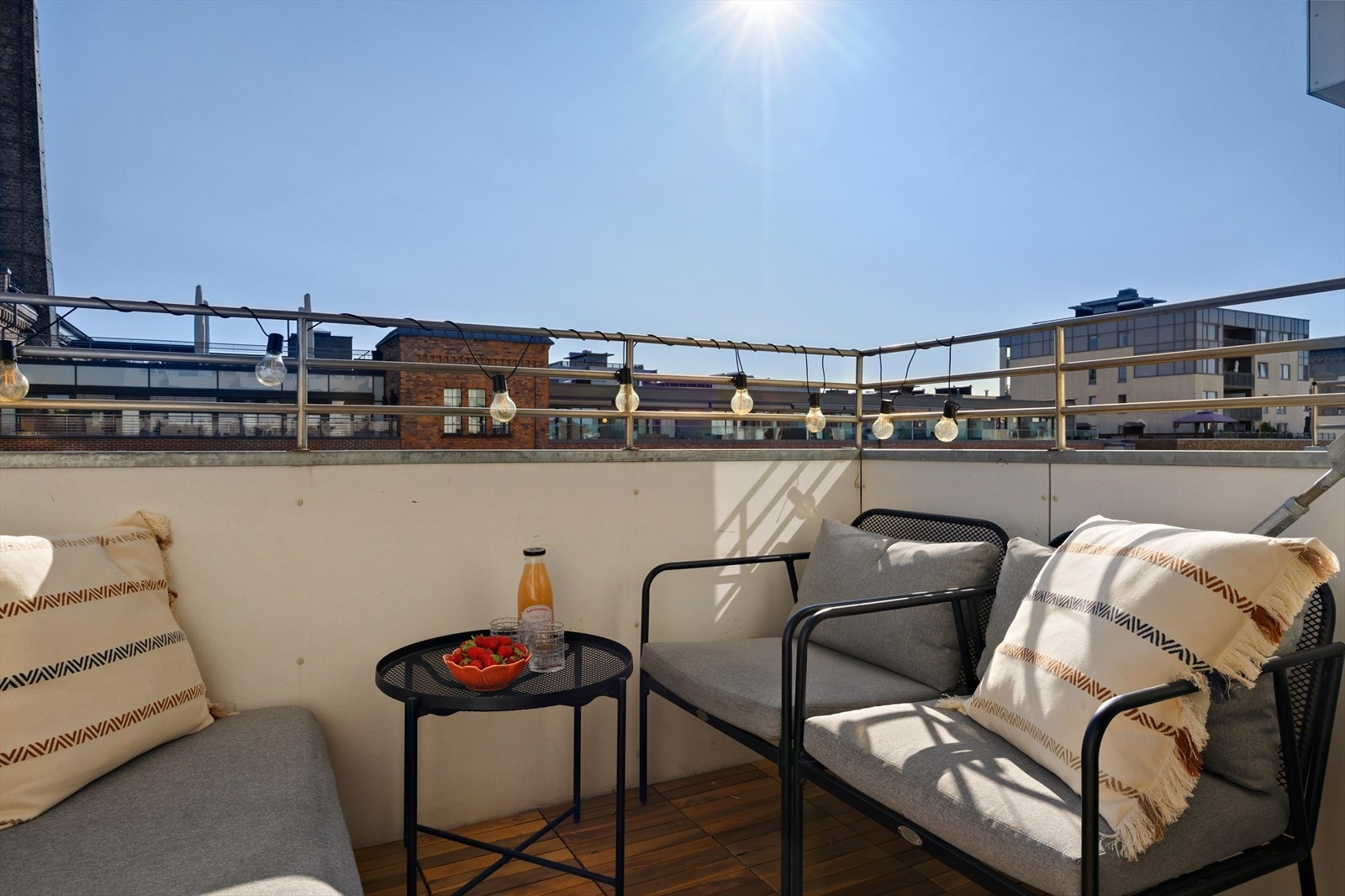 Balkongen er på 5 kvm. Galleribilde