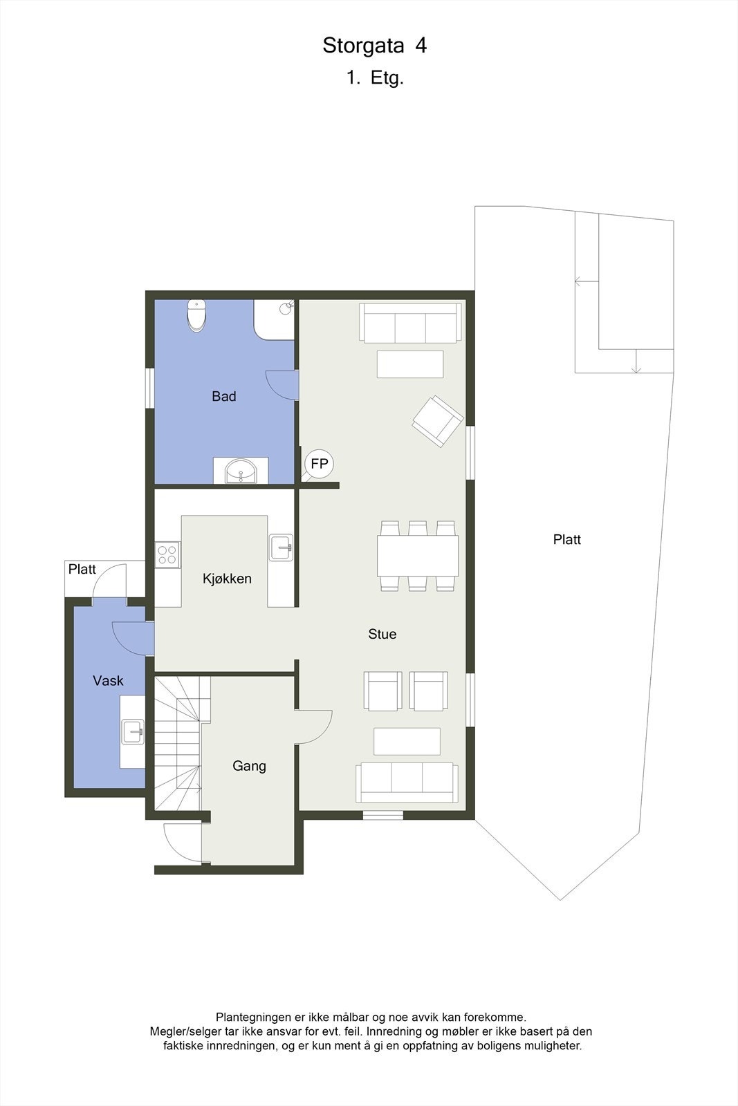 Planskisse 2D - 1.etasje Galleribilde