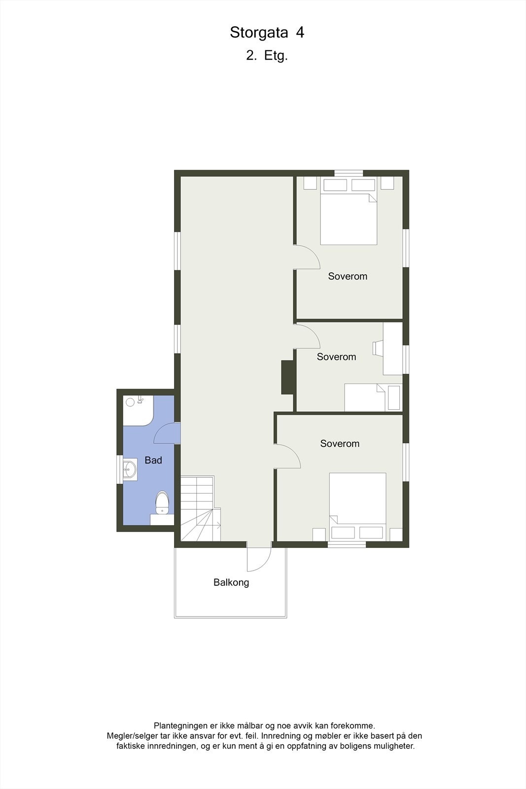 Planskisse 2D - 2.etasje Galleribilde