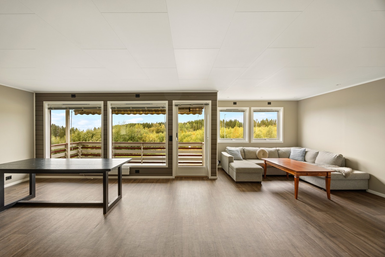 Stue/spisestue - 35 kvm. Gang, stue og spisestue er oppusset i 2024/2025. Galleribilde