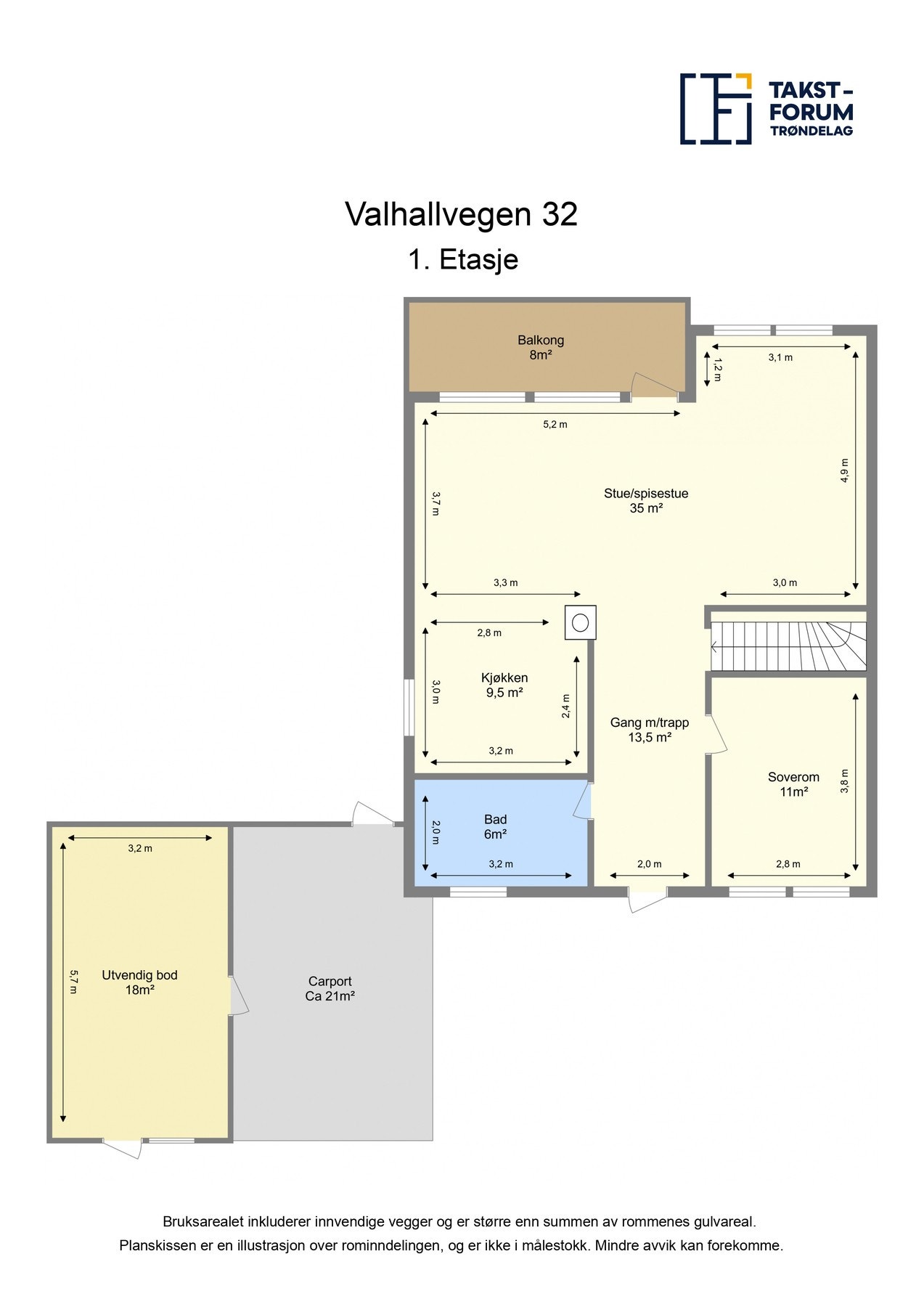 Planskisse 1. etasje Galleribilde