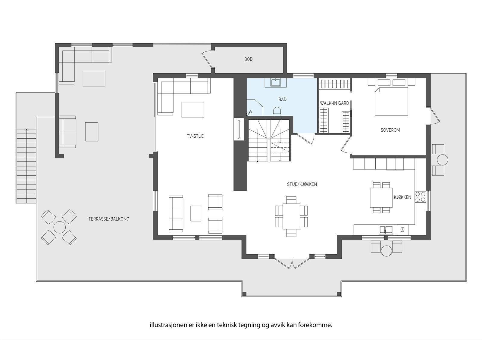 Plantegning 1. etasje. Galleribilde