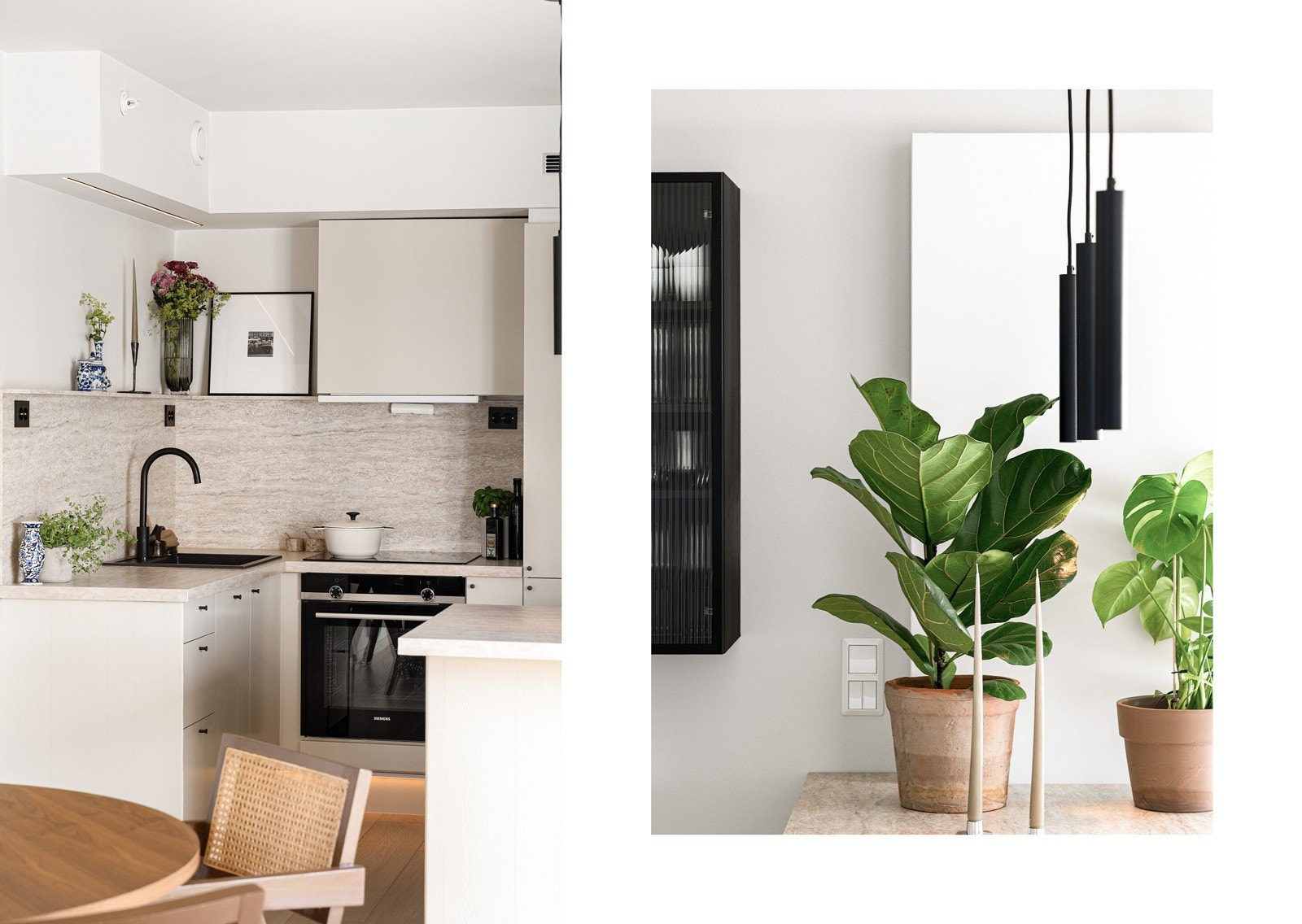 Det er integrerte hvitevarer i form av stekeovn, platetopp, kombiskap og oppvaskmaskin. Galleribilde