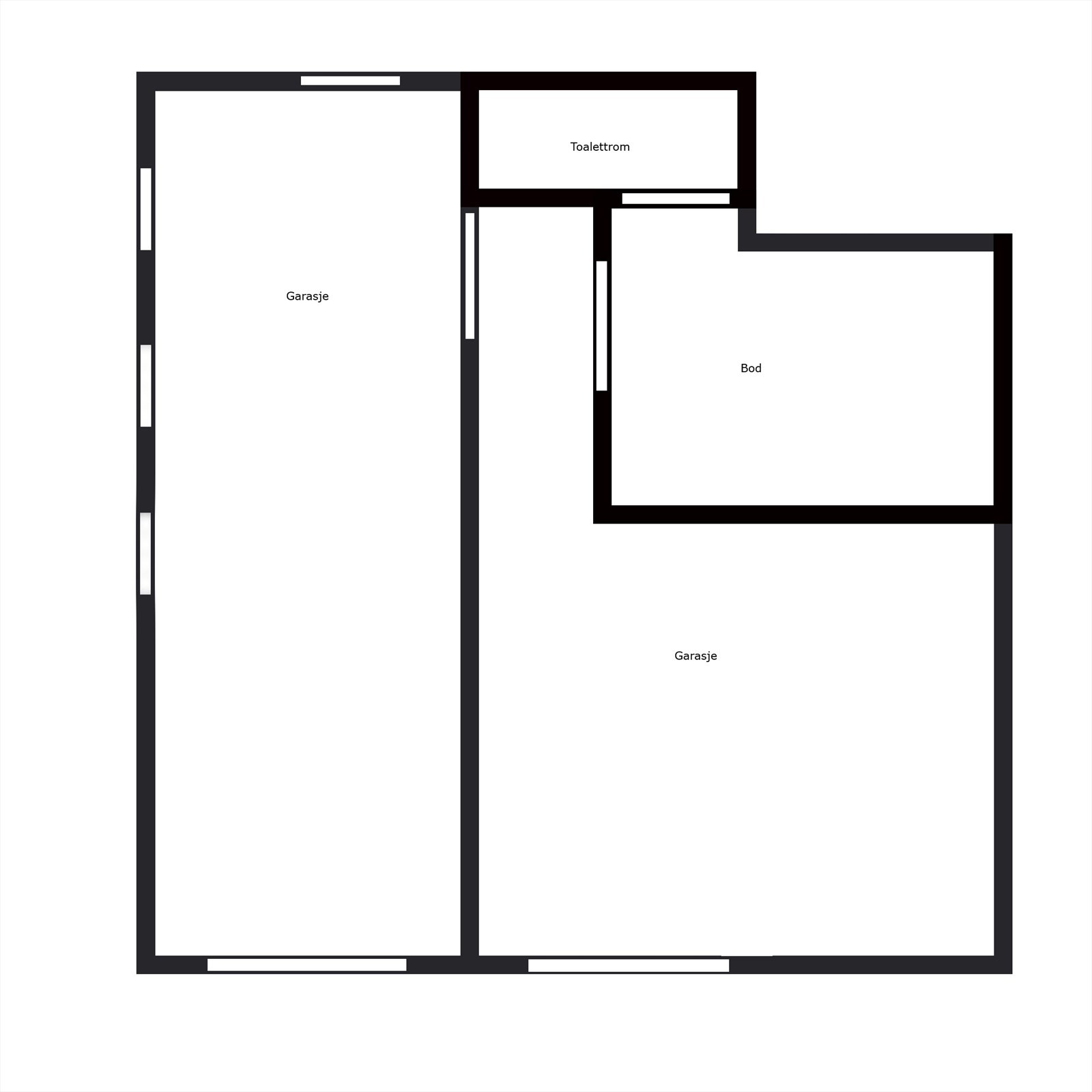 Plantegning garasje tilknyttet leilighet 23 Galleribilde