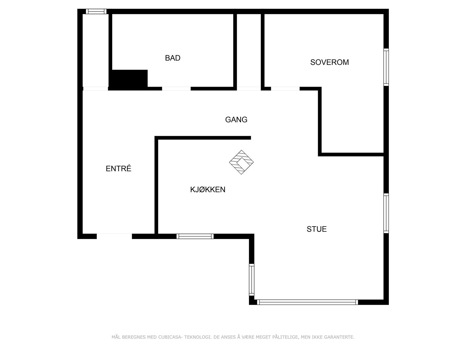 Plantegning leilighet 21 i kjeller Galleribilde