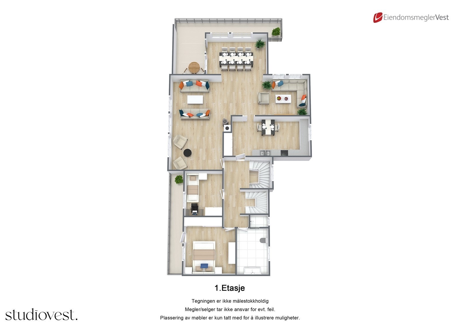 Plantegning 1. etg Galleribilde