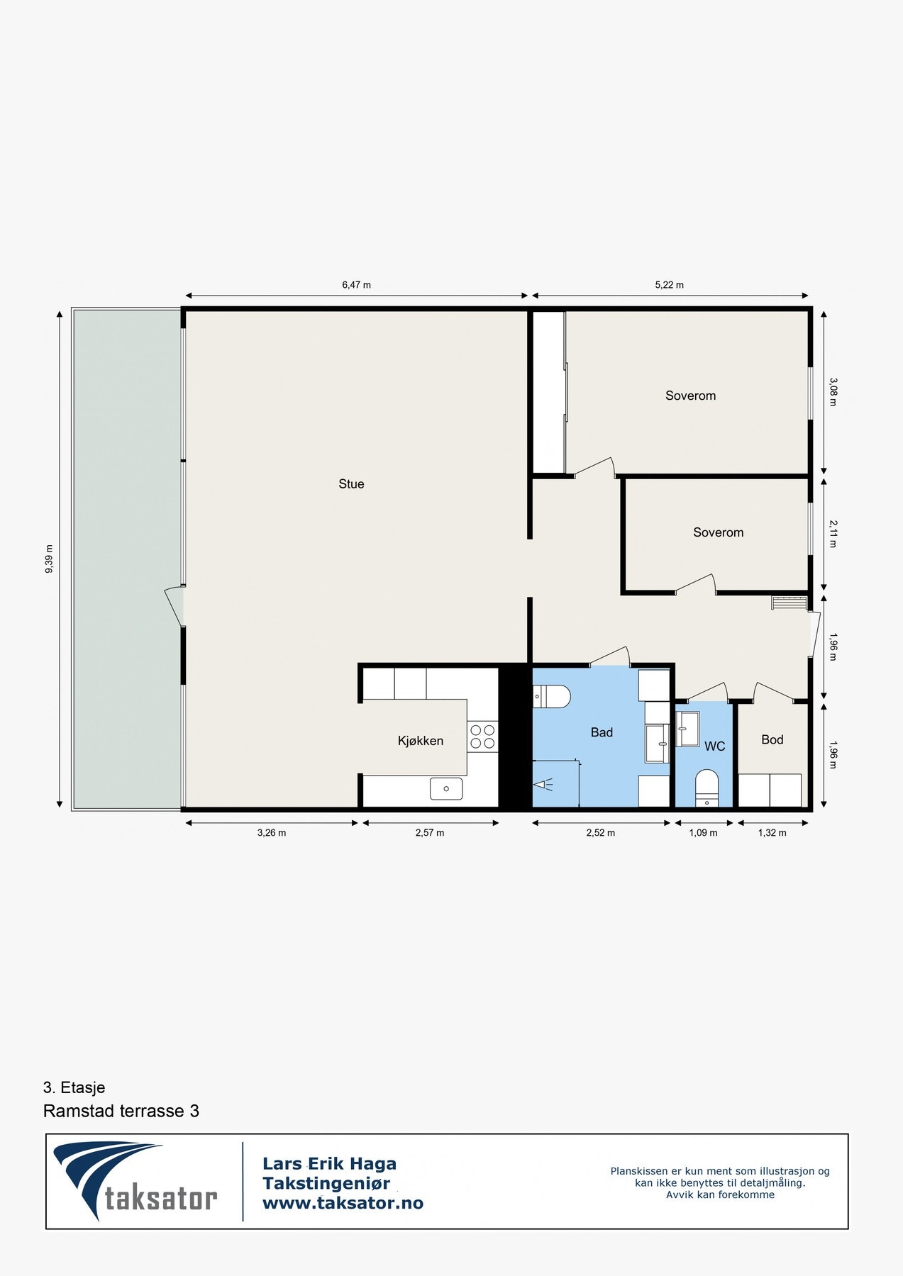 Planskisse. I tillegg medfølger garasjeplass og bod. Galleribilde