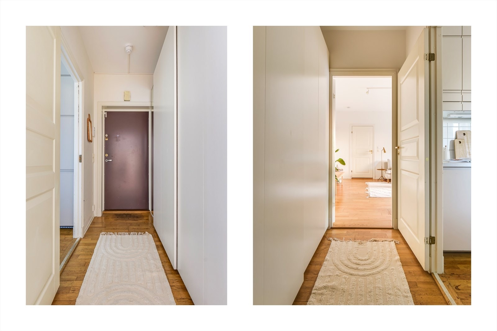 Gang/entré med stor skyvedørsgarderobe Galleribilde