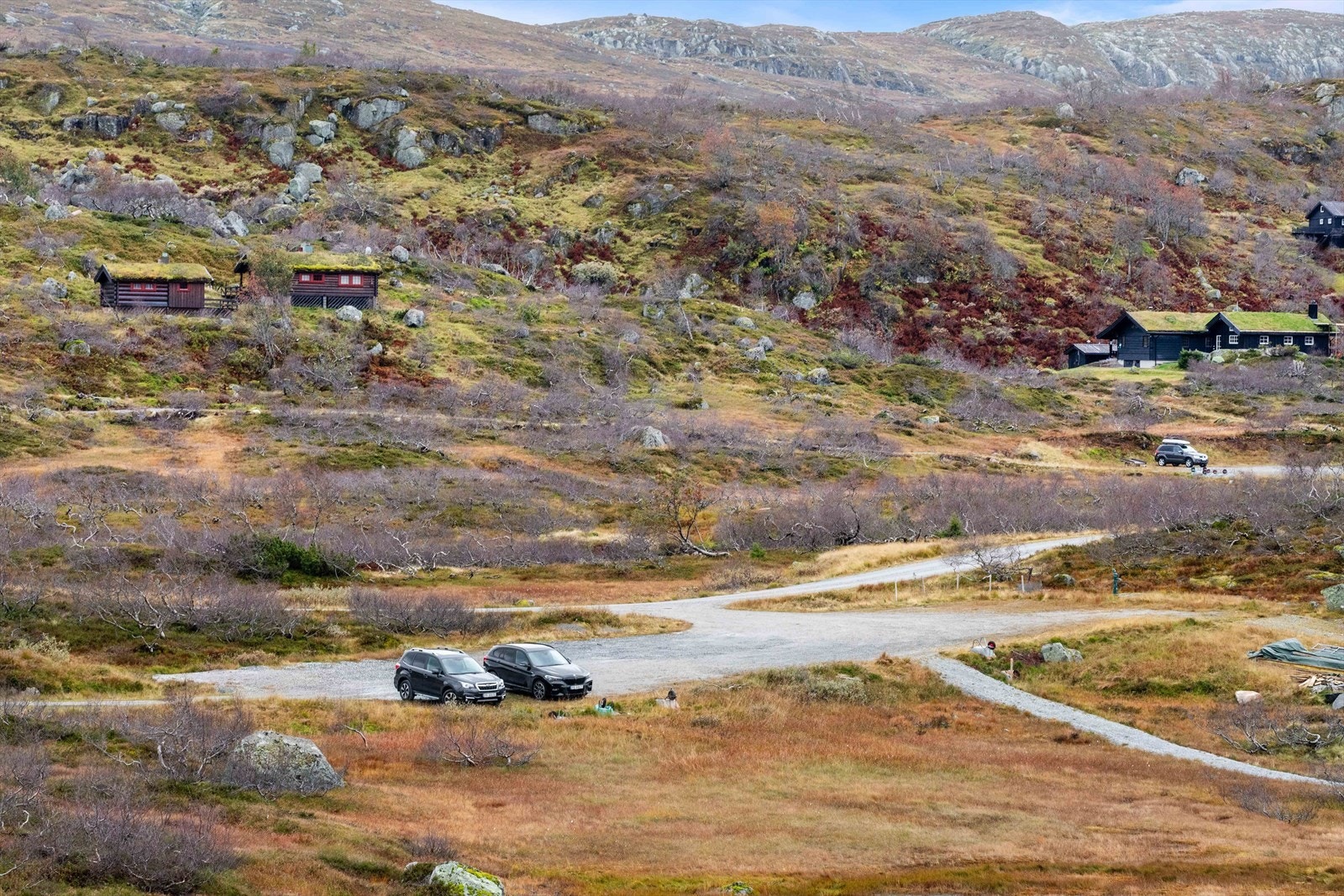 Om lag 150- 200 meter til felles parkeringsplass. Galleribilde