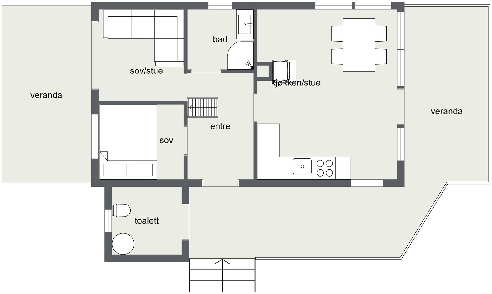 Plantegning første etasje. Galleribilde