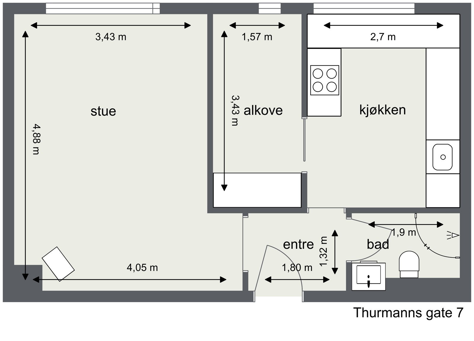 Thurmanns gate 7 plantegning Galleribilde