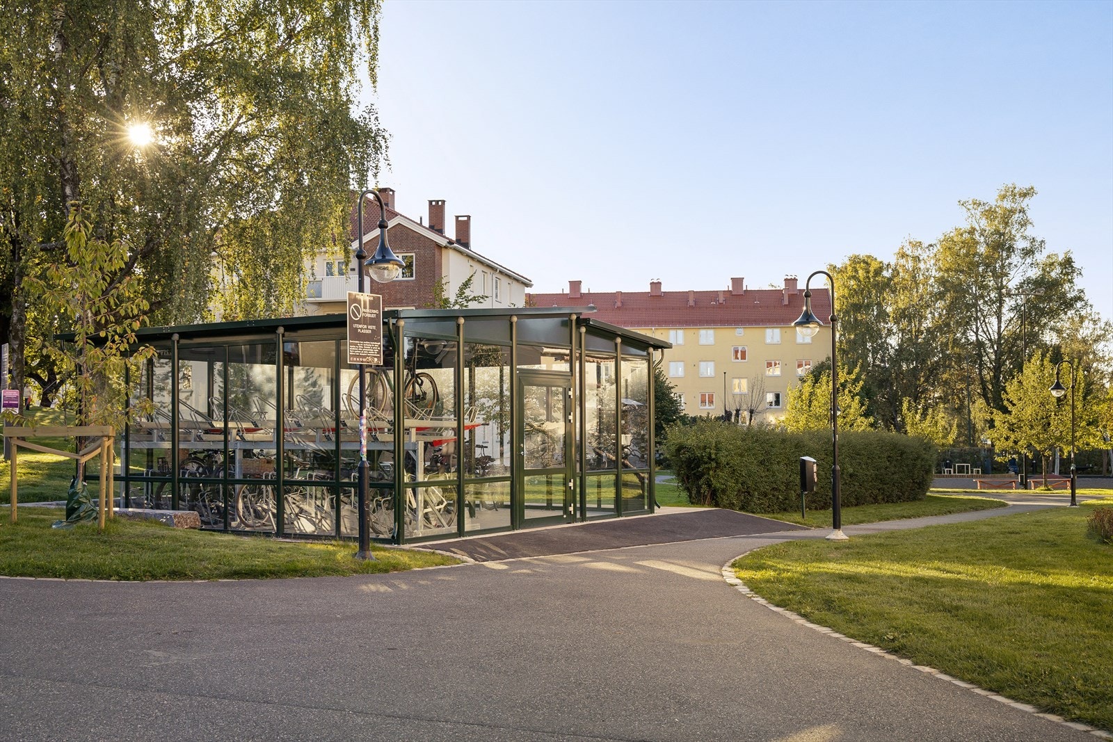 Nytt sykkelhus fra 2025 like i nærheten. Galleribilde