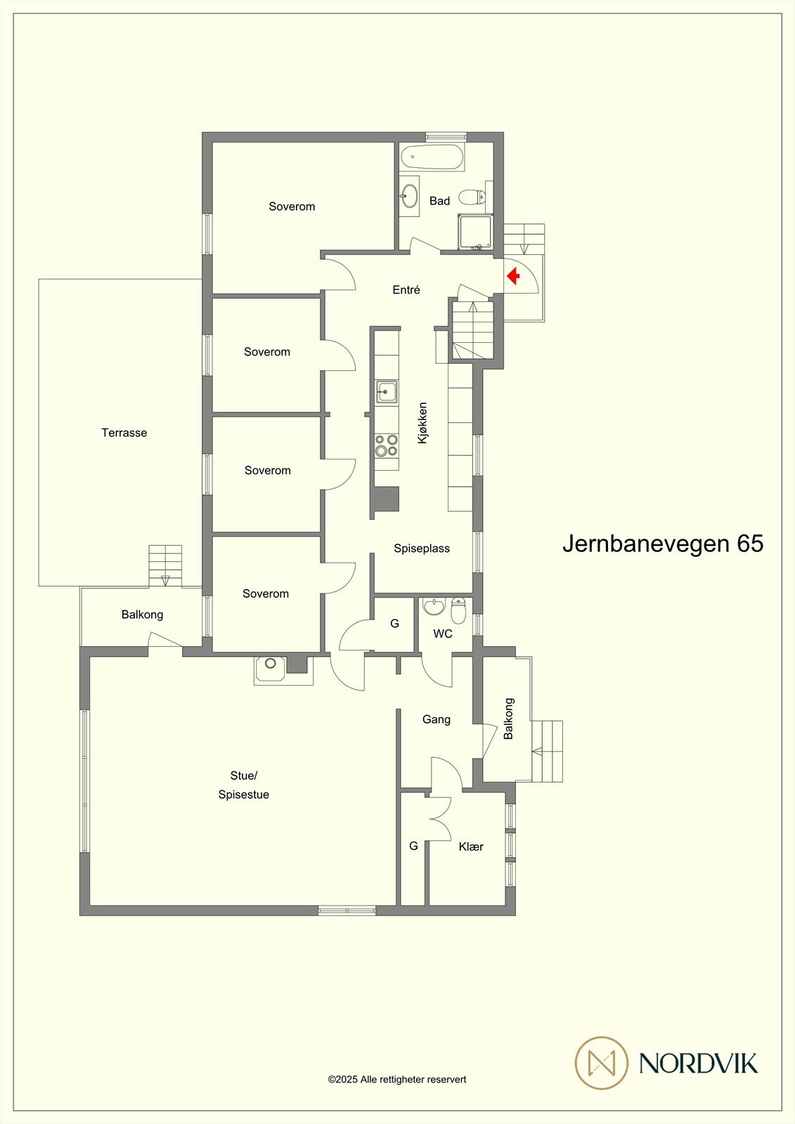 Planskisse hovedplan Galleribilde