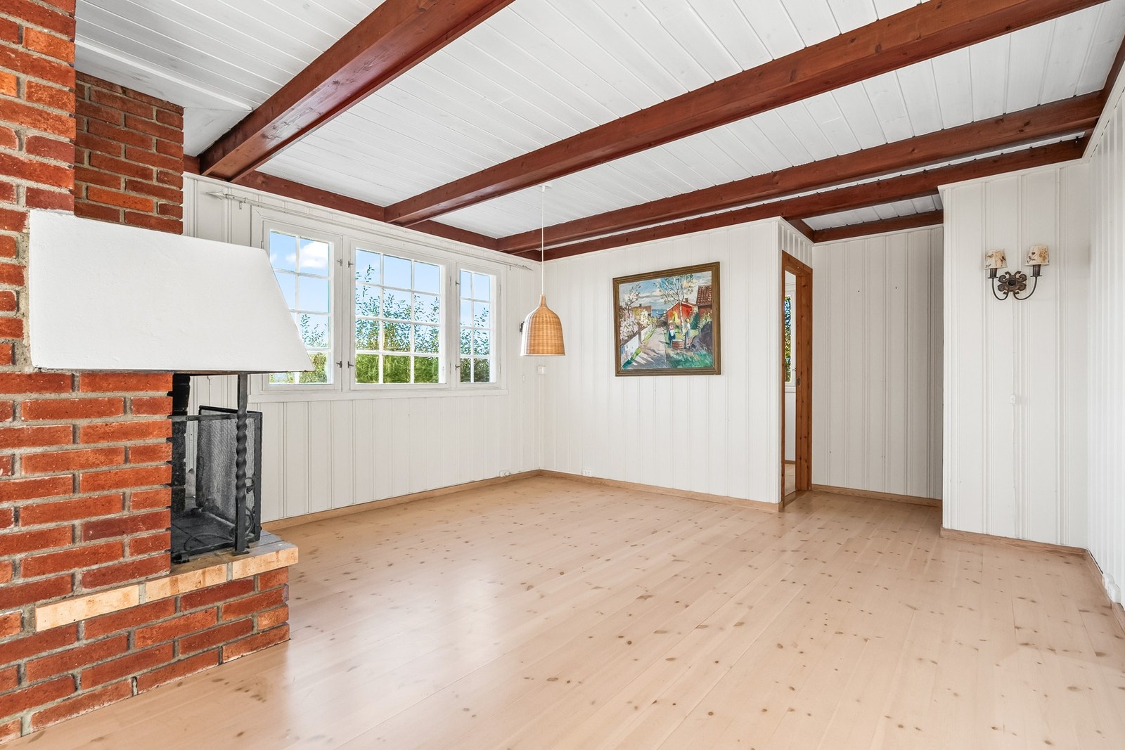 I hjørnet her passer det utmerket å innrede med sofa og tilhørende møblement. Galleribilde