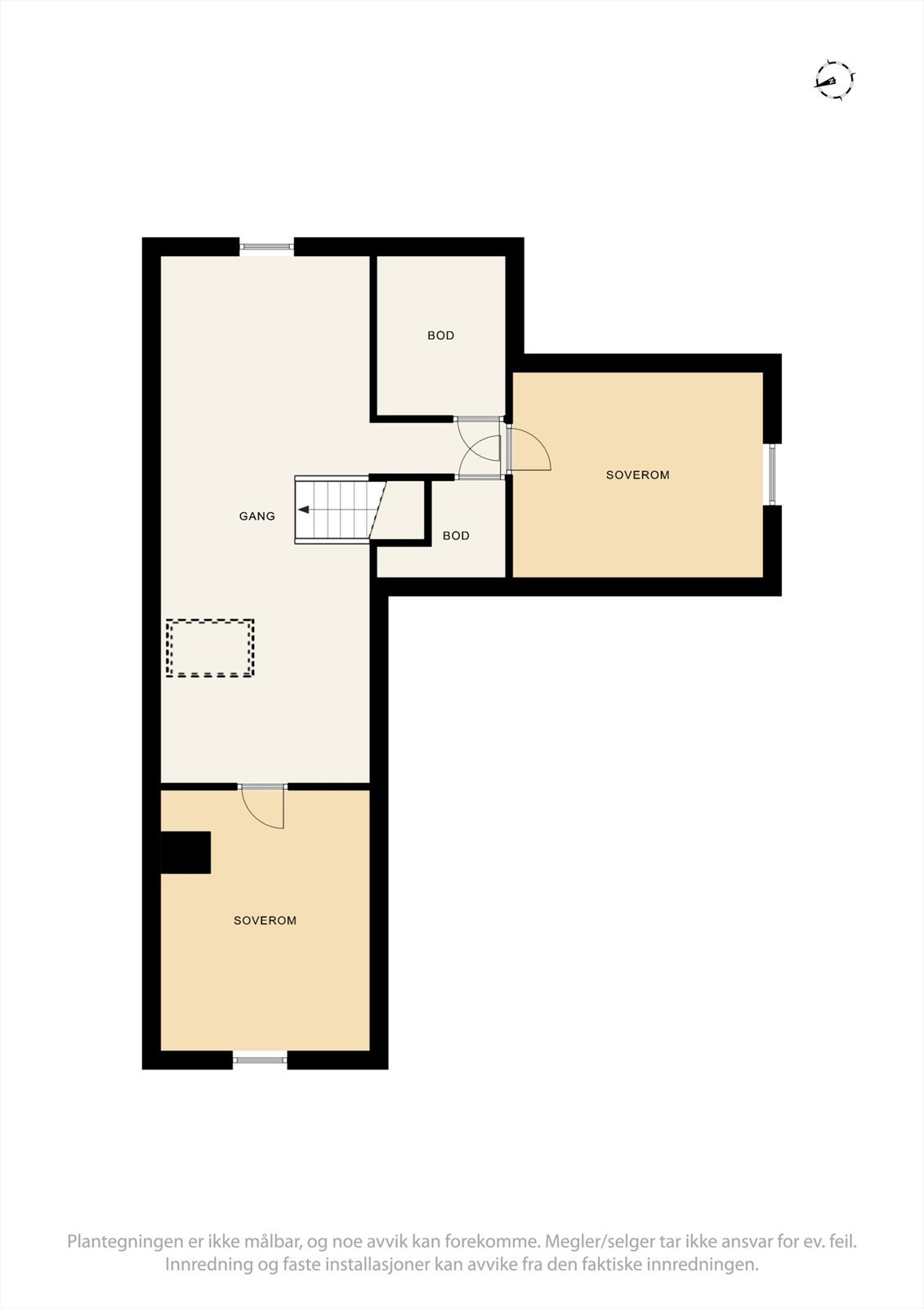 Plantegning 2.etasje - Det er p.d.d. søkt om bruksendring til kommunen for etasjen. Galleribilde