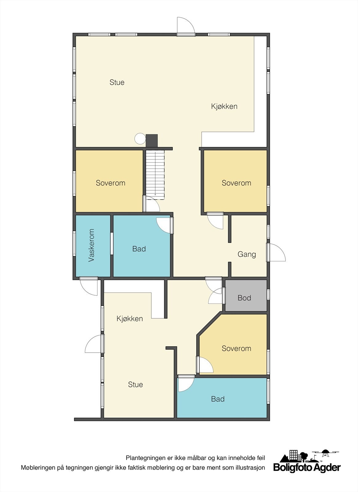 Planskisse - Hovedetasje Galleribilde