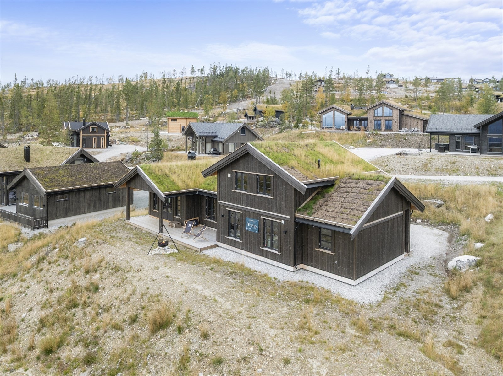 Stor Telemarkhytte av modell Rognli oppstugu Galleribilde