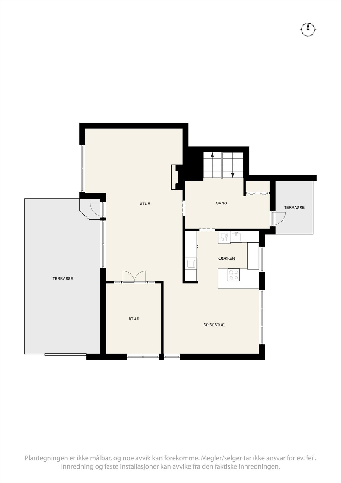 Plantegning 1. etasje Galleribilde