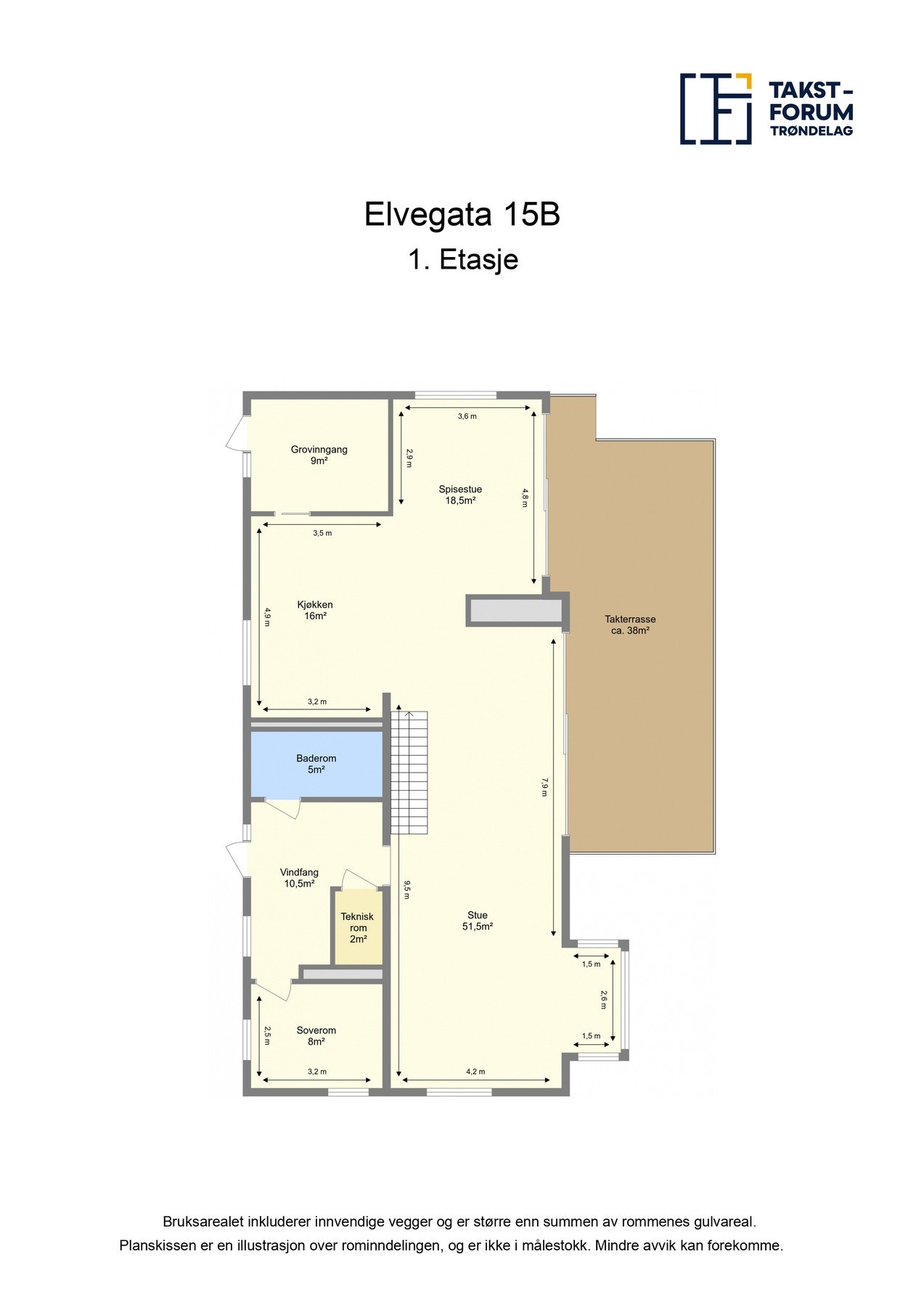 Planskisse 1. etasje. Galleribilde