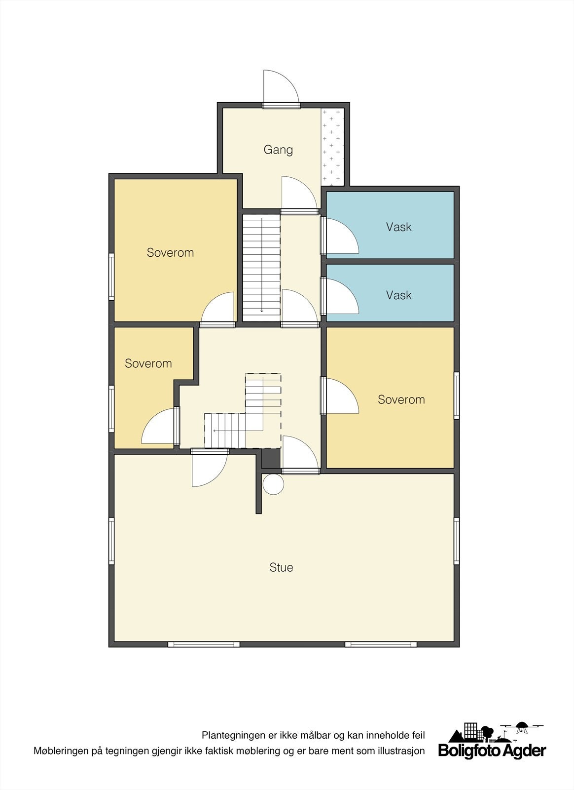 Planskisse - hovedetasje Galleribilde