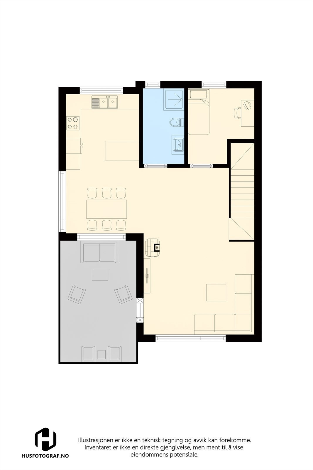 Plantegning 2.etasje Galleribilde