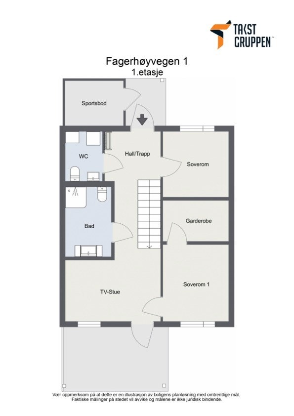 Plantegning - 1. etasje. Galleribilde