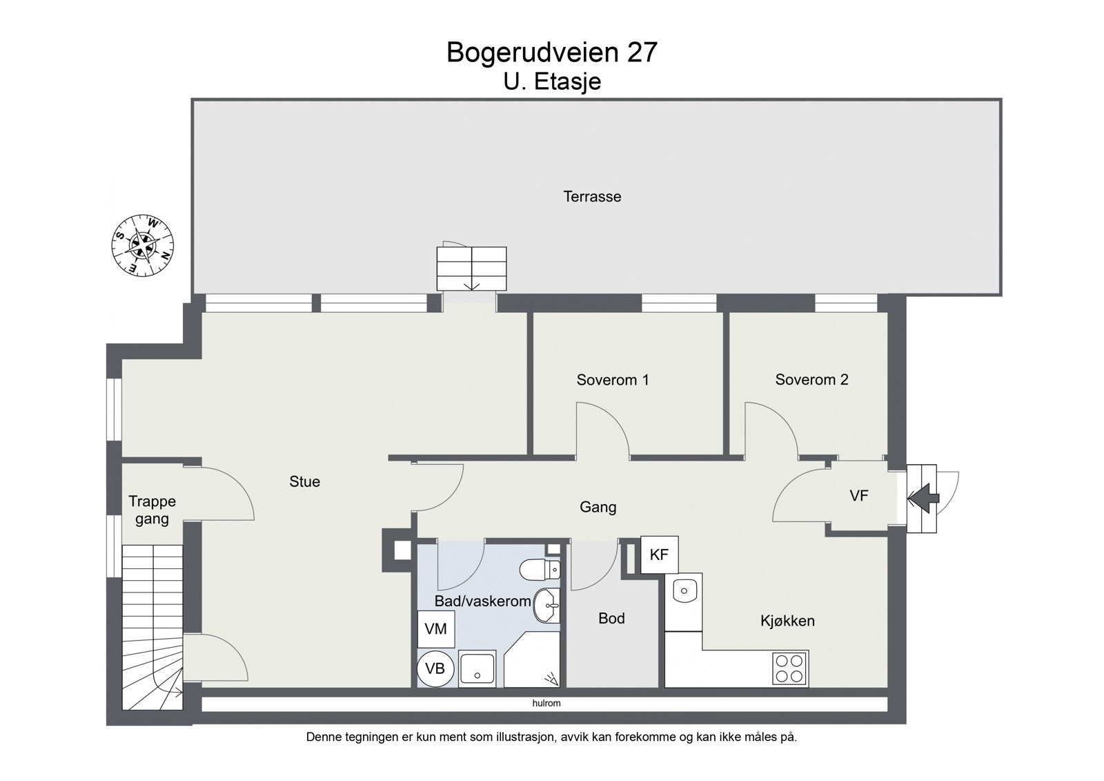Plantegning underetasje Galleribilde