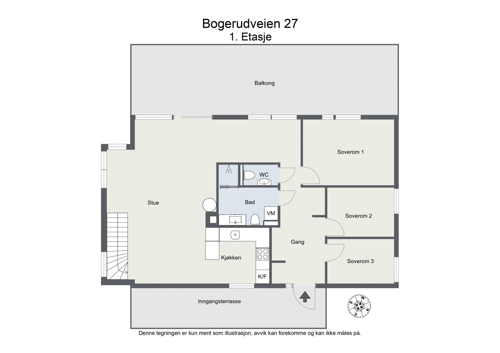 Plantegning 1. etasje Galleribilde