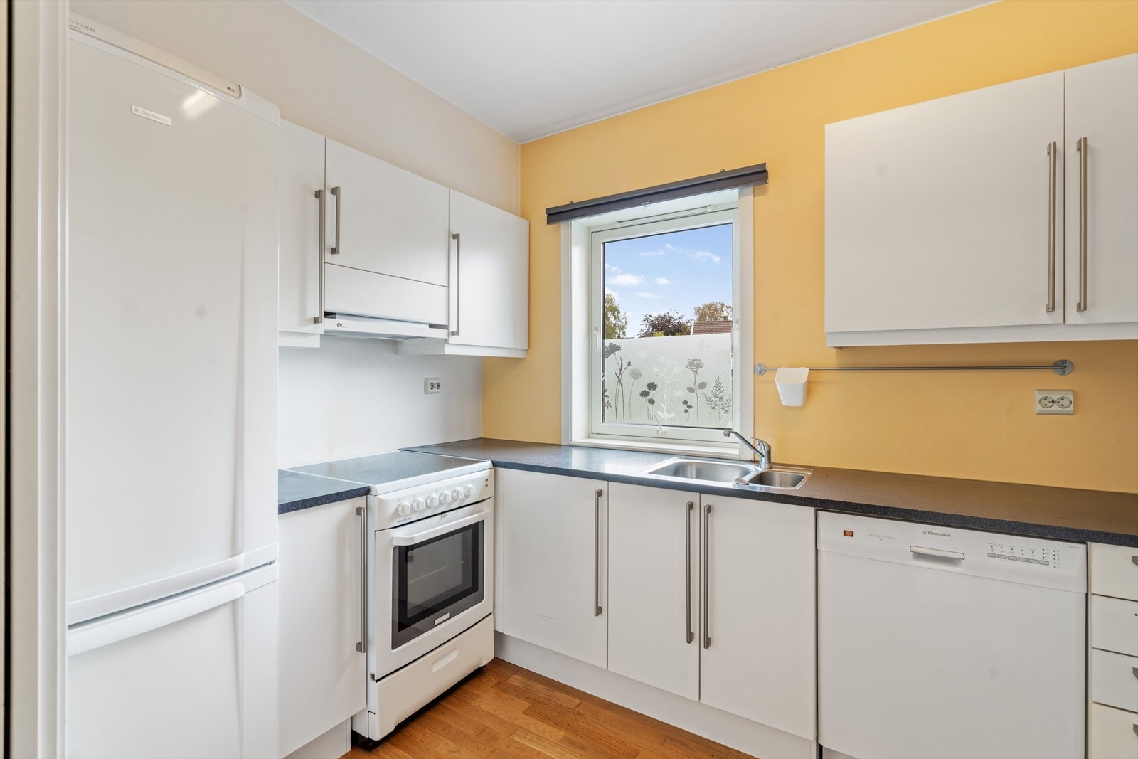 Rikelig med skap- og benkeplass på kjøkkenet. Galleribilde