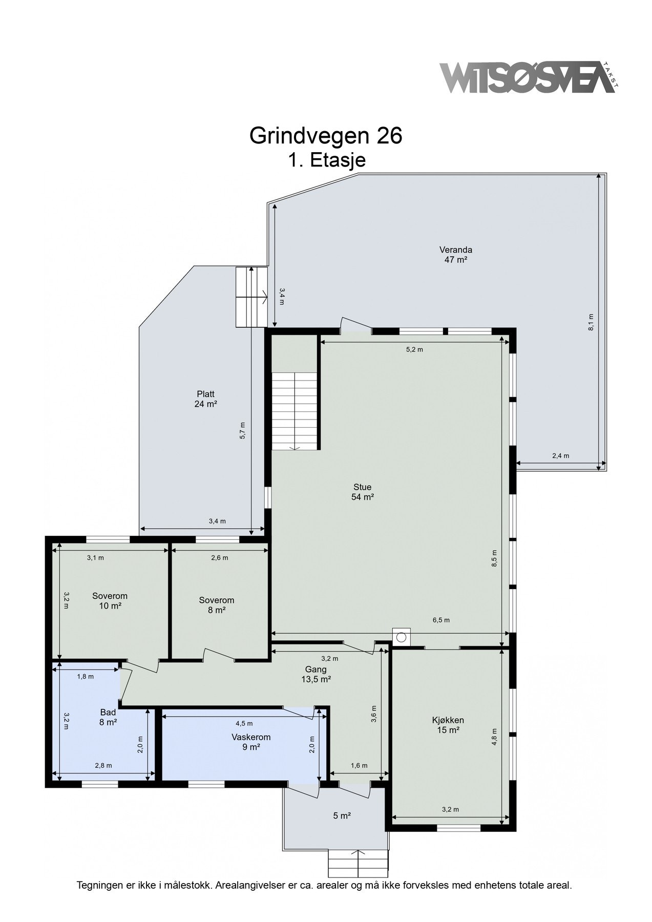 Planskisse 1. Etasje. Galleribilde