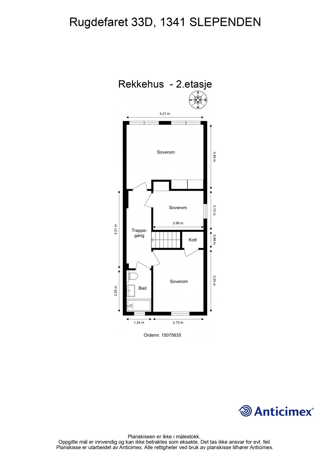 Vi begynner med plantegningen her også. Galleribilde