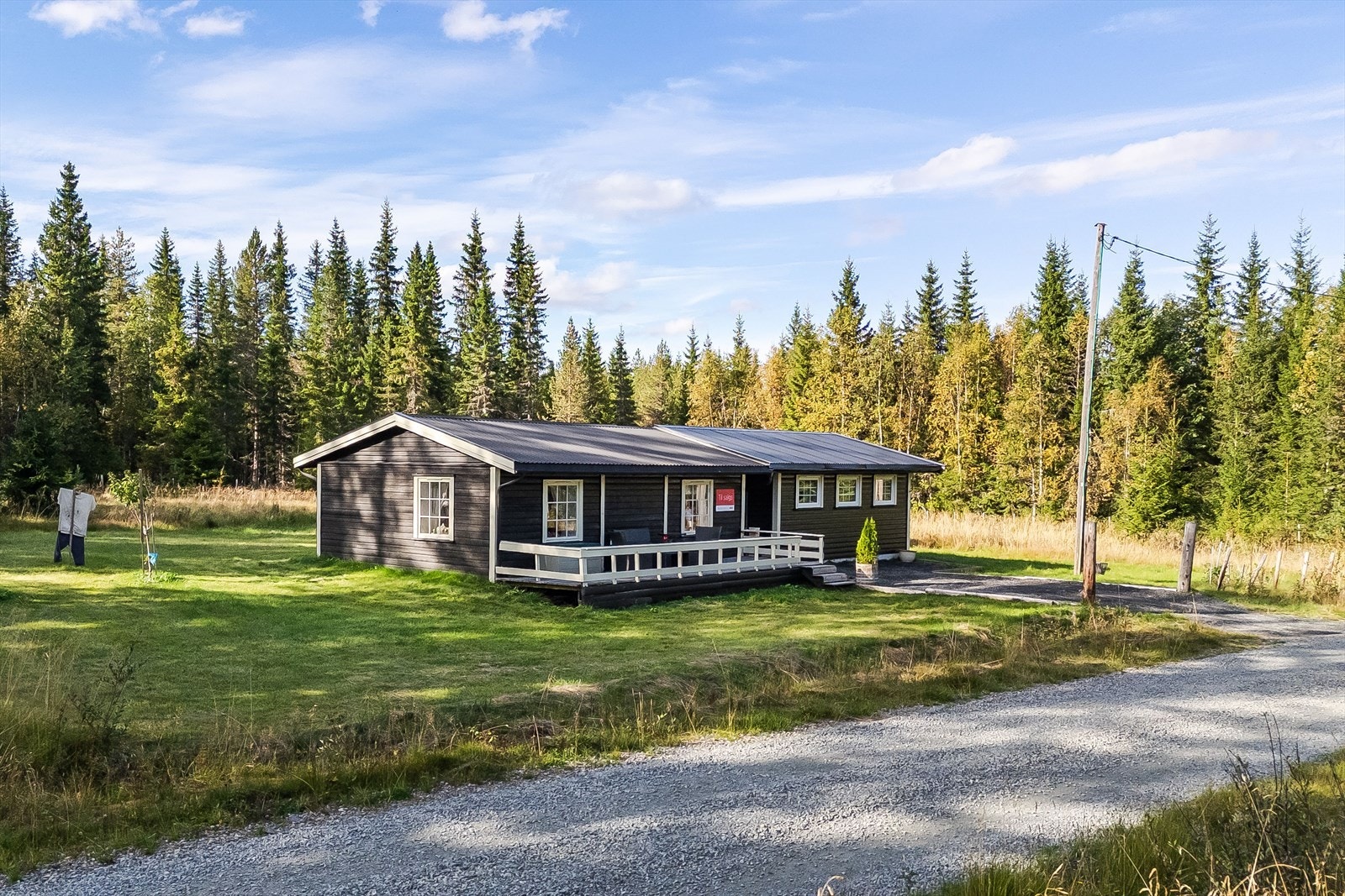 Fritidseiendom bebygd med en hytte fra 1989 med tilbygg fra 2025. Galleribilde