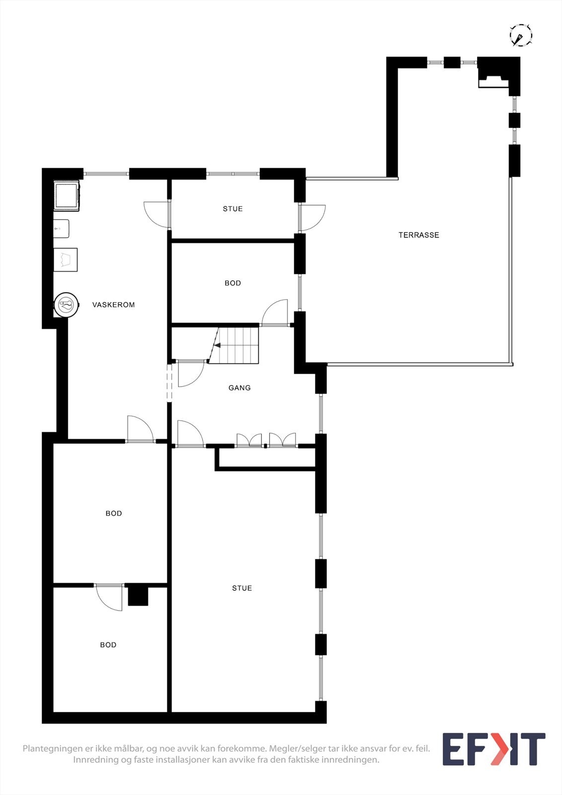 Plantegning kjeller. Galleribilde