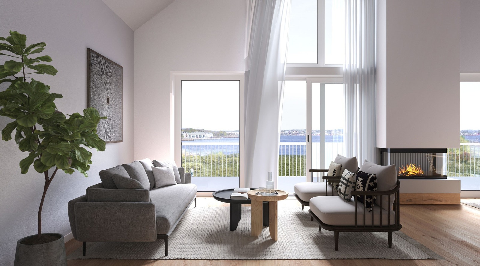 Illustrasjonsbilde som gir et inntrykk av hvordan det blir med høy himling Galleribilde