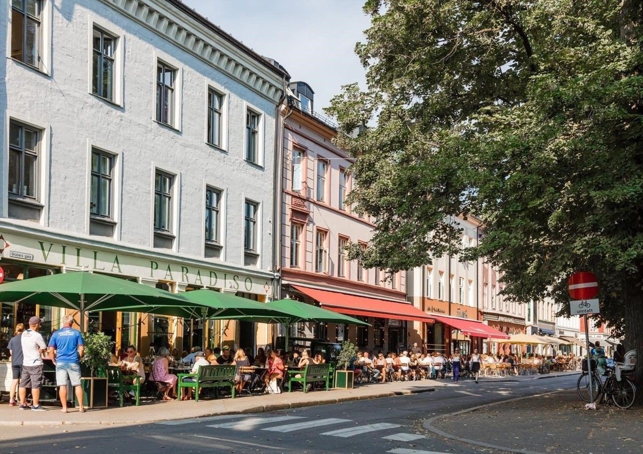 Etter en kort spasertur er du midt på Grünerløkka. Galleribilde