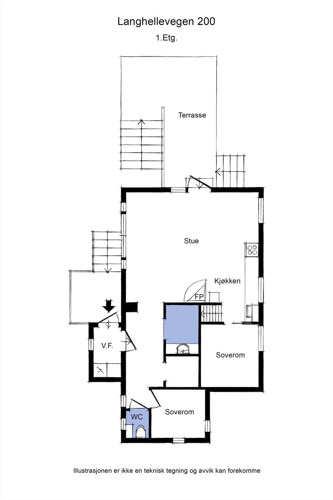 Planskisse 1. etasje Galleribilde