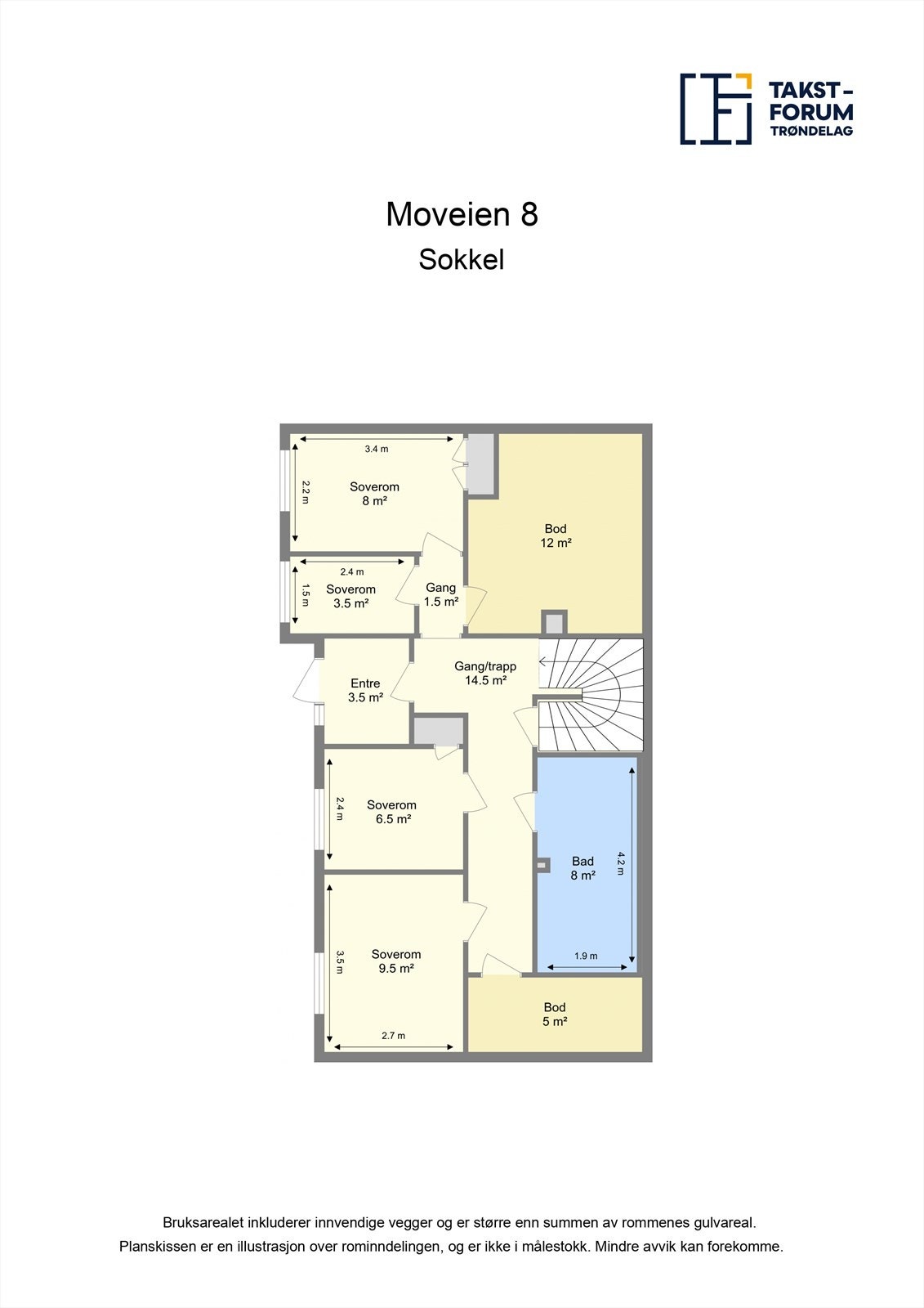 Planskisse sokkel. Galleribilde