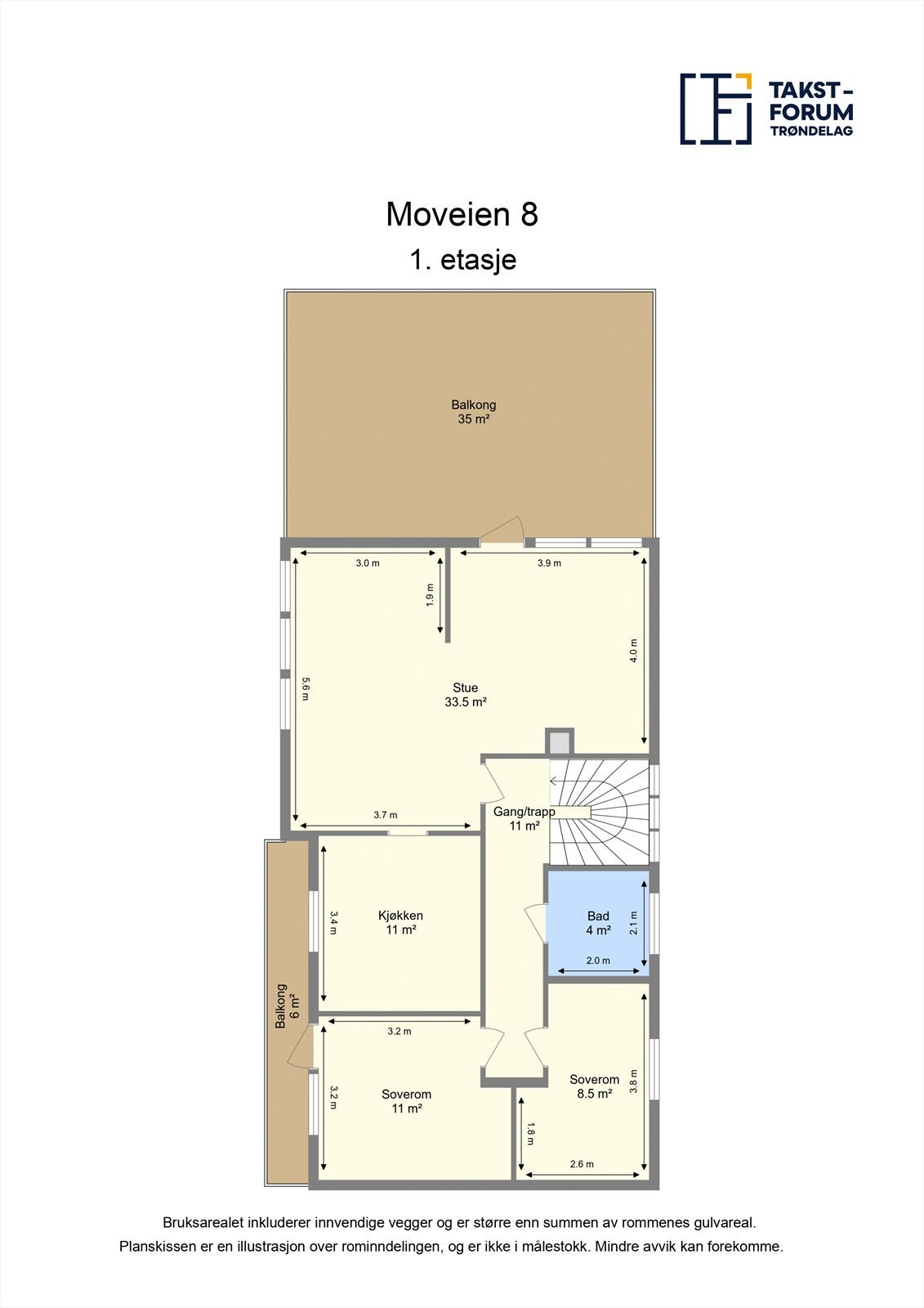 Planskisse 1. etasje. Galleribilde