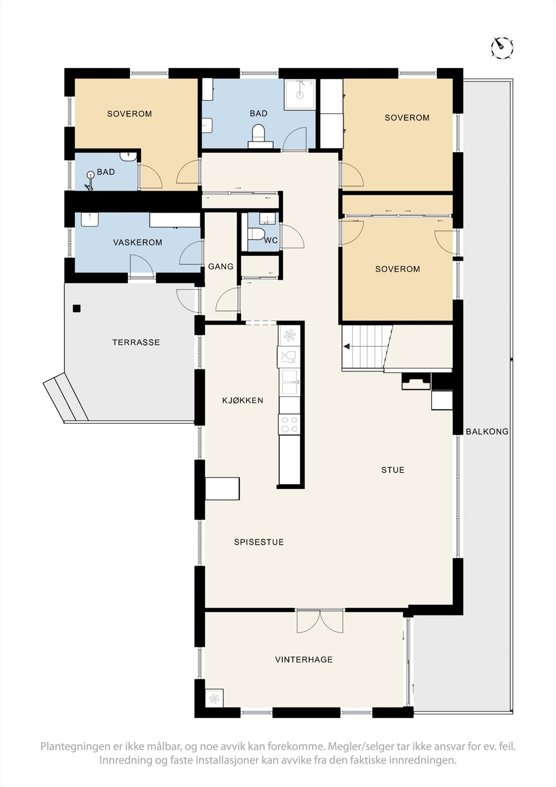 La oss se nærmere på planløsningen før du går videre. Galleribilde