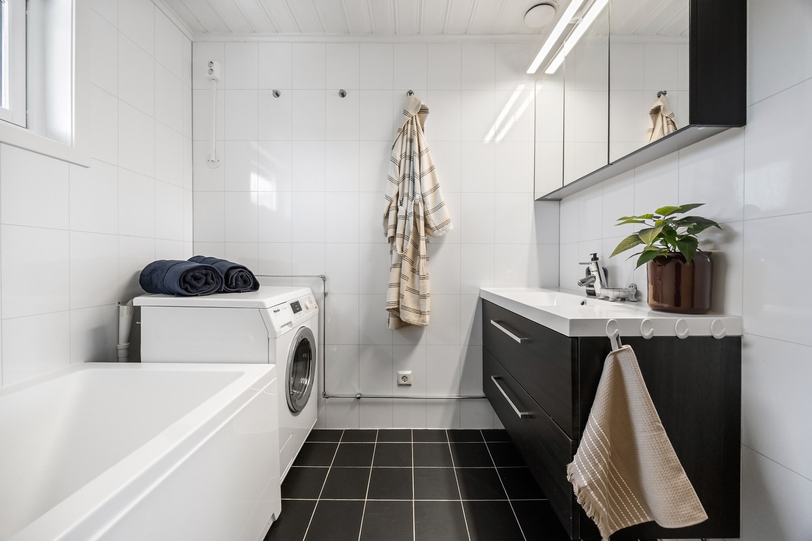 Opplegg og plass til vaskemaskin Galleribilde